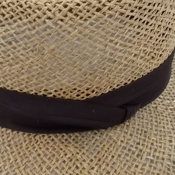 Bailey L Straw Hat Genuine Brown Trim USA Fedora - Picture 2 of 10